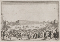 KG 10854
<br/>
Wagenrennen voor Palazzo Pitti ("Capricci")
<br/>
<em>Callot, Jacques (1592 - 1635)</em>